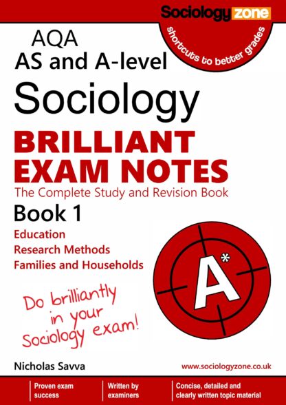 QA AS and A-level sociology (Book 1, Year 1): Education, Research Methods (and in context) and Families and Household